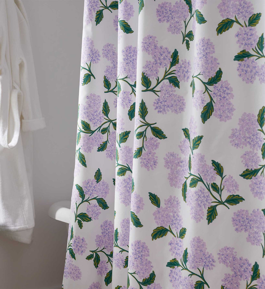 Percale Shower Curtain - Hydrangea Lilac