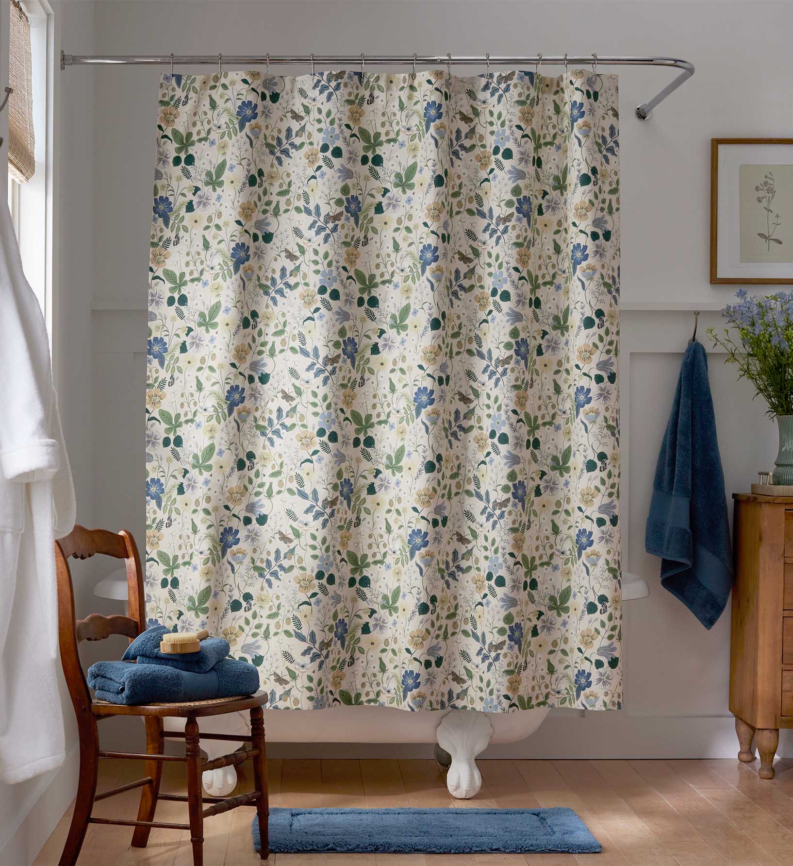 Percale Shower Curtain - Strawberry Fields Beige