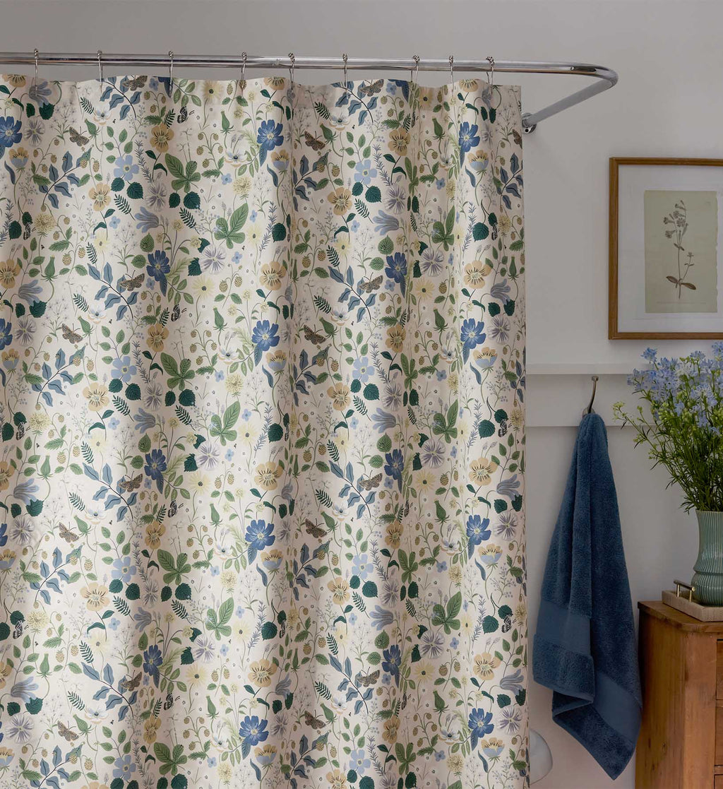 Percale Shower Curtain - Strawberry Fields Beige