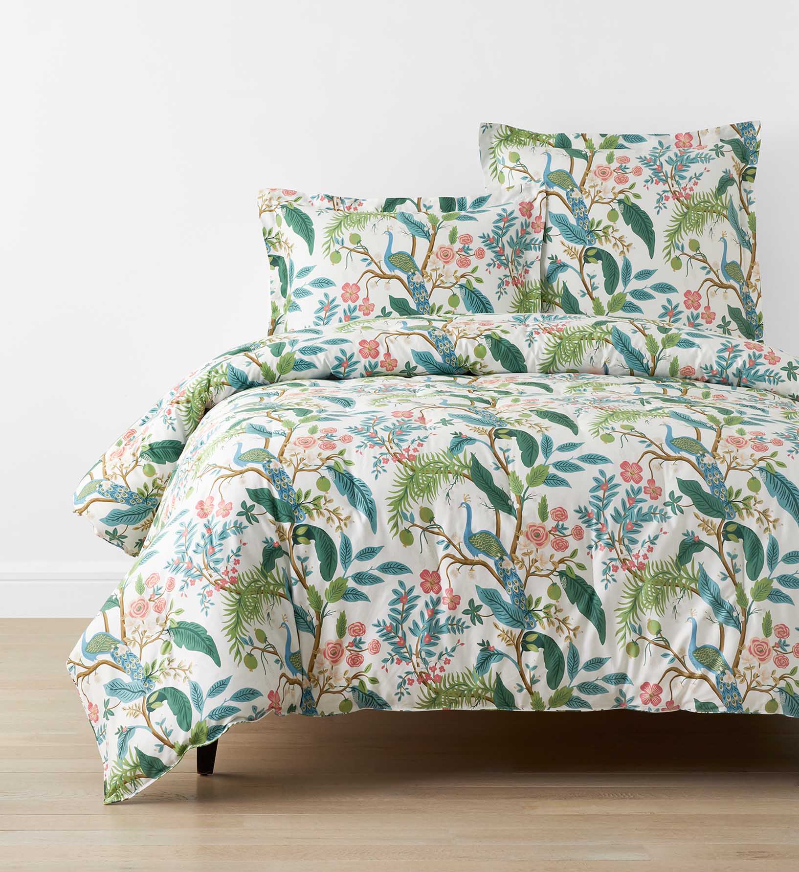 Sateen Comforter - Peacock White