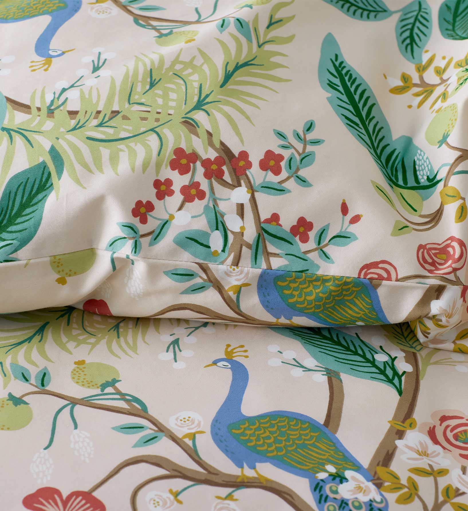 Sateen Duvet Cover - Peacock Blush