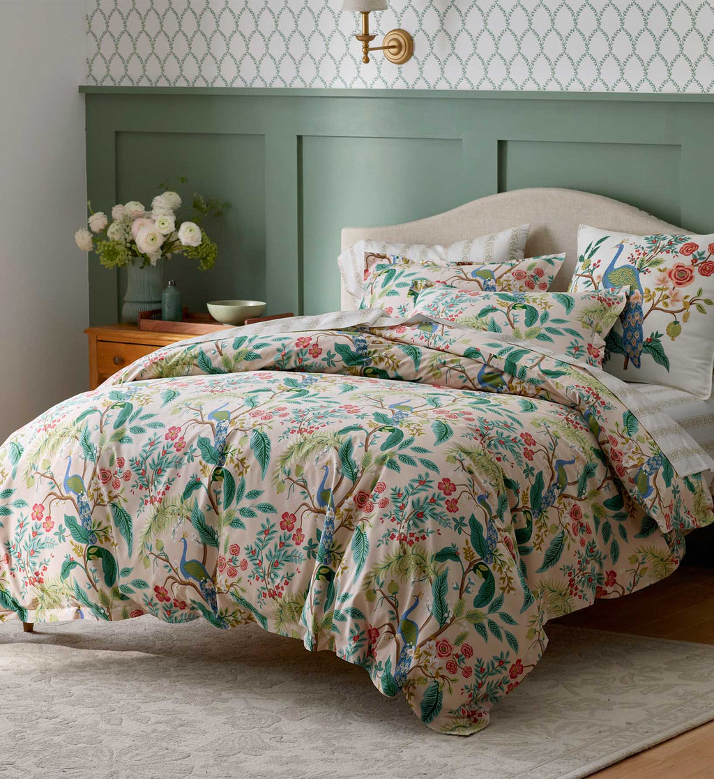 Sateen Comforter - Peacock Blush