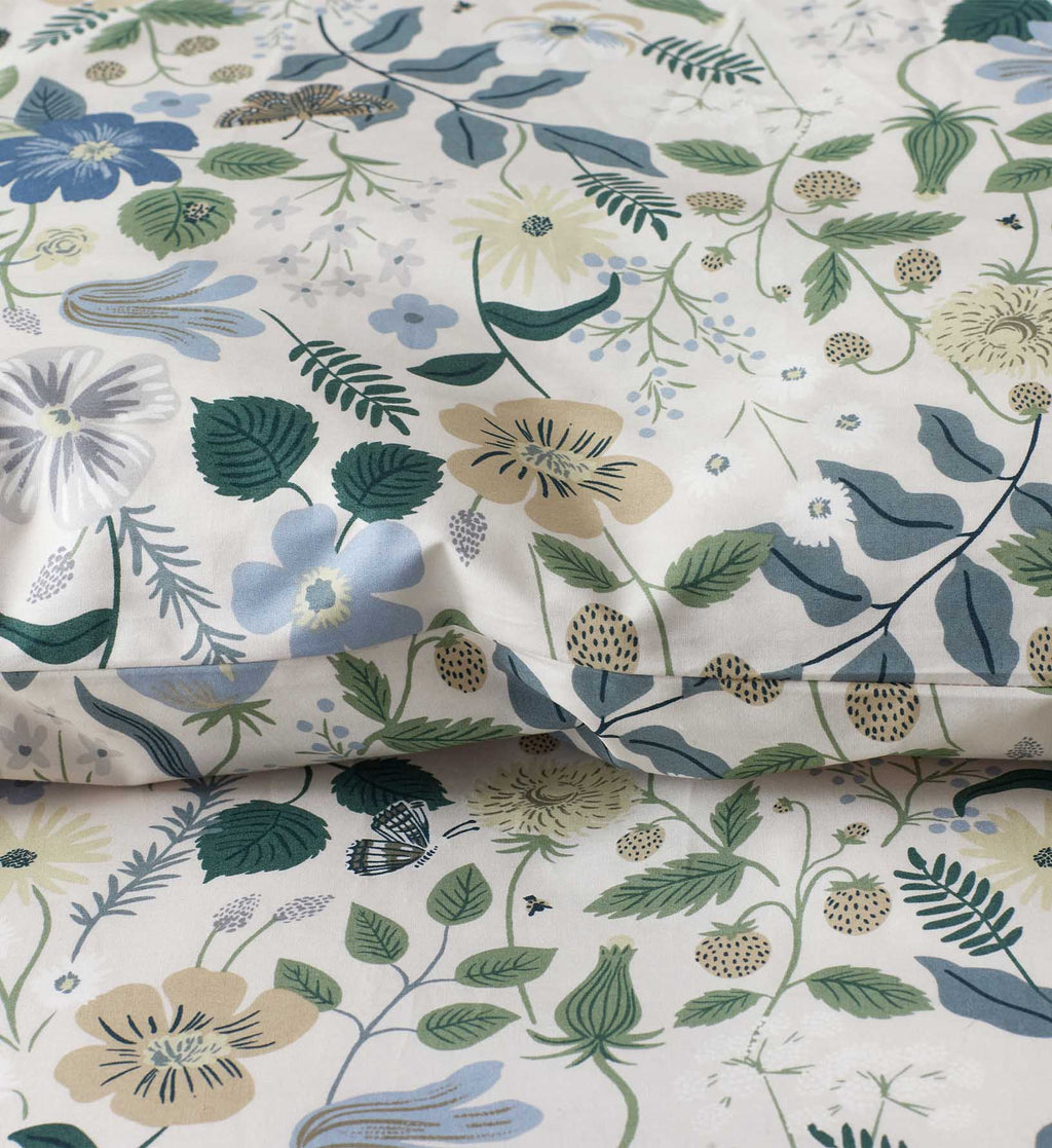 Percale Duvet Cover - Strawberry Fields Beige