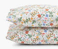 Percale Pillowcases - Strawberry Fields White