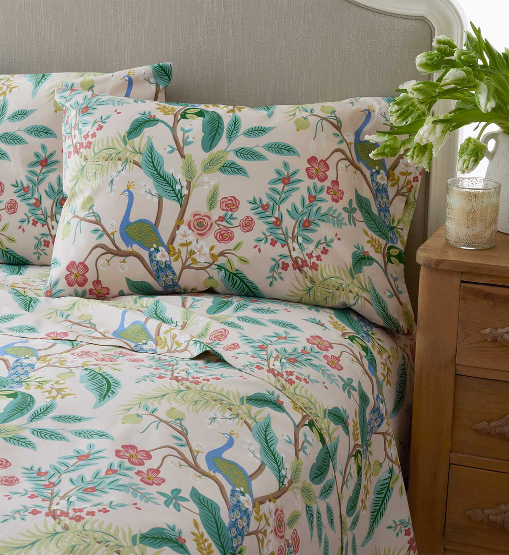 Sateen Pillowcases - Peacock Blush