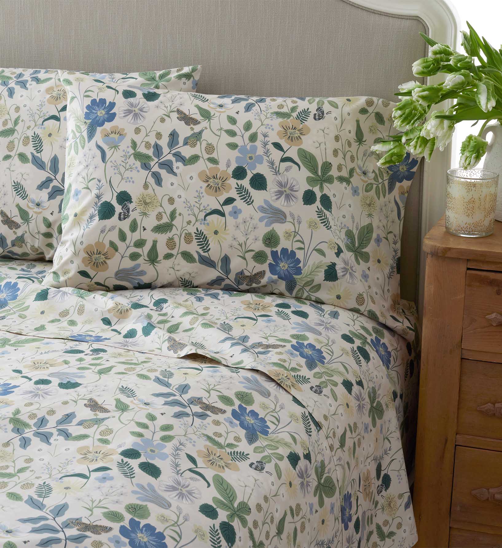 Percale Pillowcases - Strawberry Fields Beige