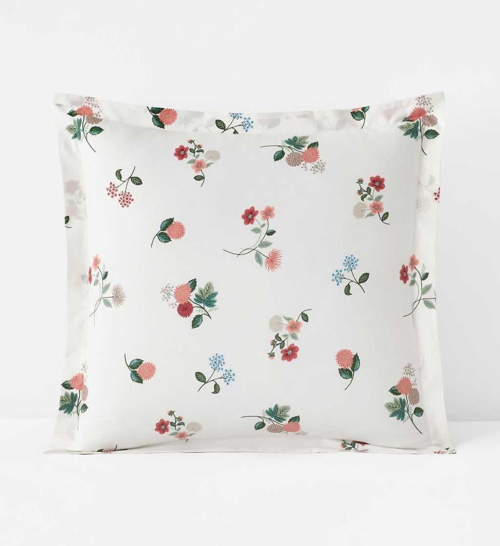 Percale Sham - Ditsy Dahlia Ivory