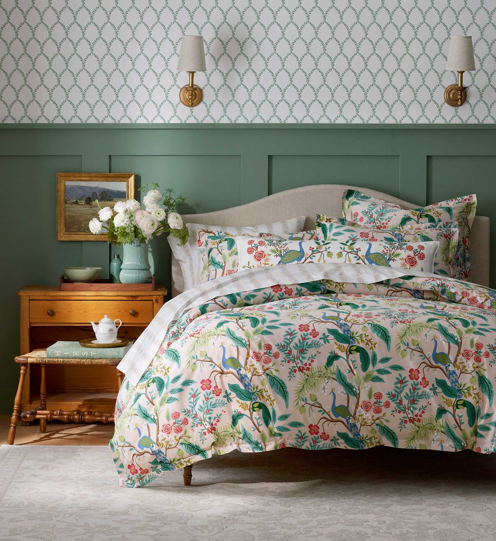 Sateen Sham - Peacock Blush