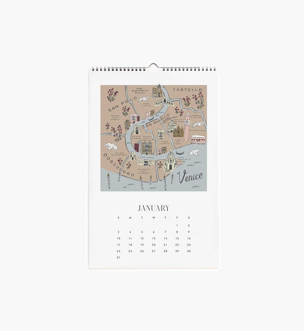 2027 Wall Calendar - Travel Sketches