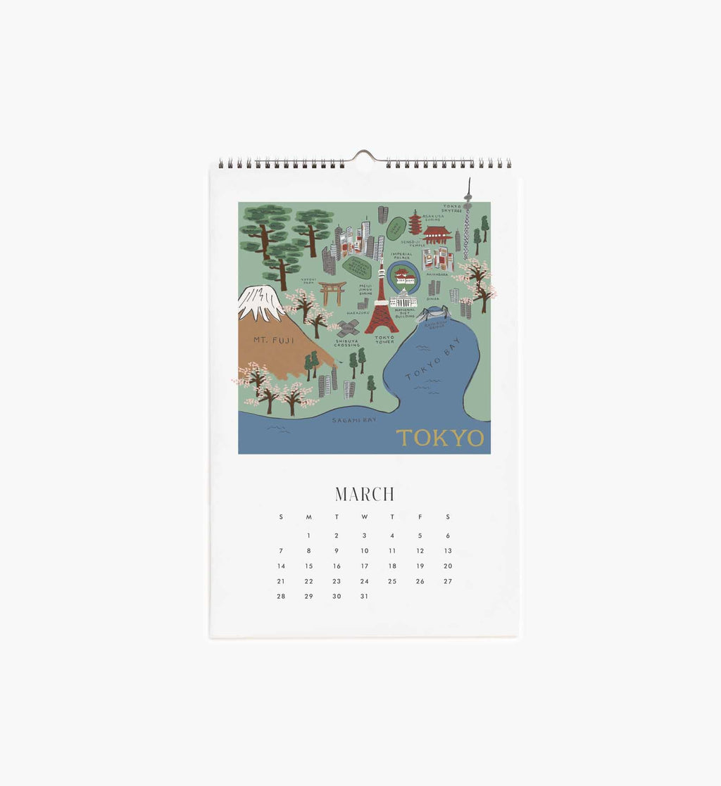 2027 Wall Calendar - Travel Sketches