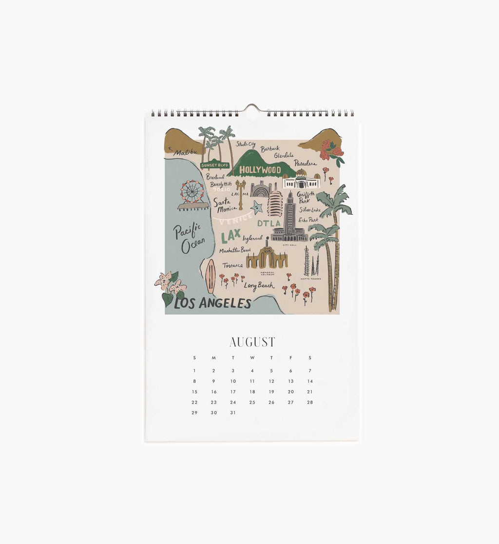 2027 Wall Calendar - Travel Sketches