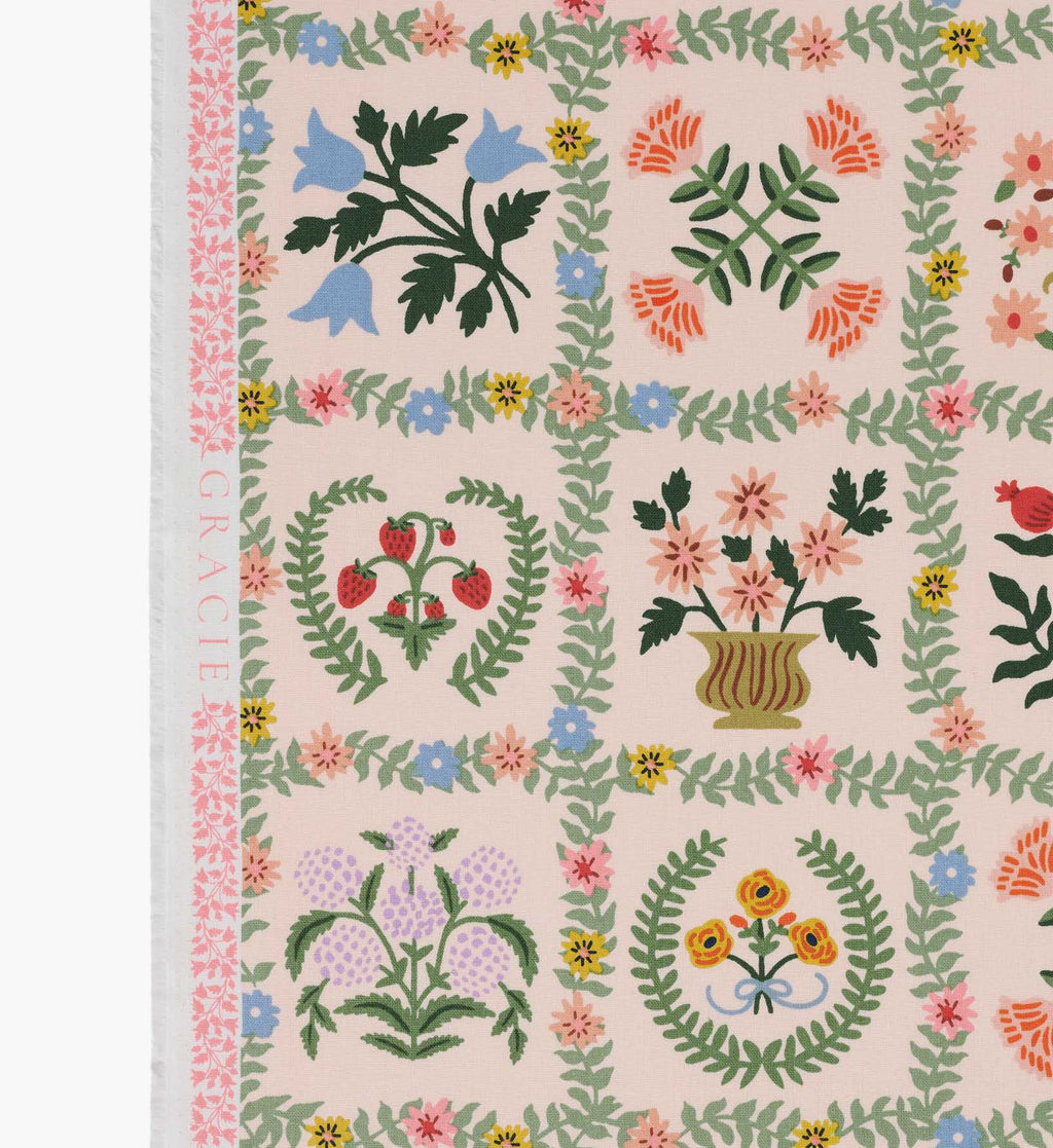 Helena Canvas Fabric - Pink