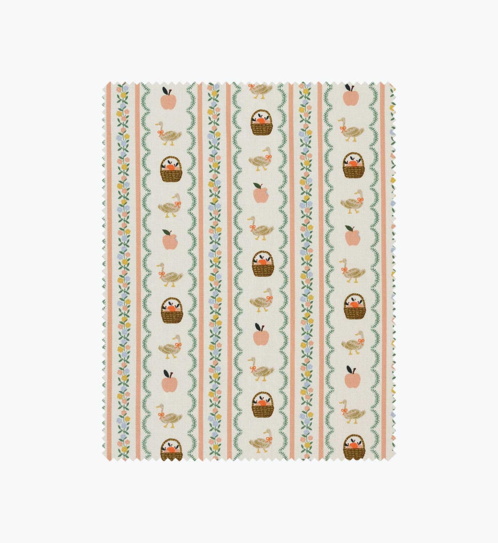 Farmhouse Stripe Canvas Fabric - Cream