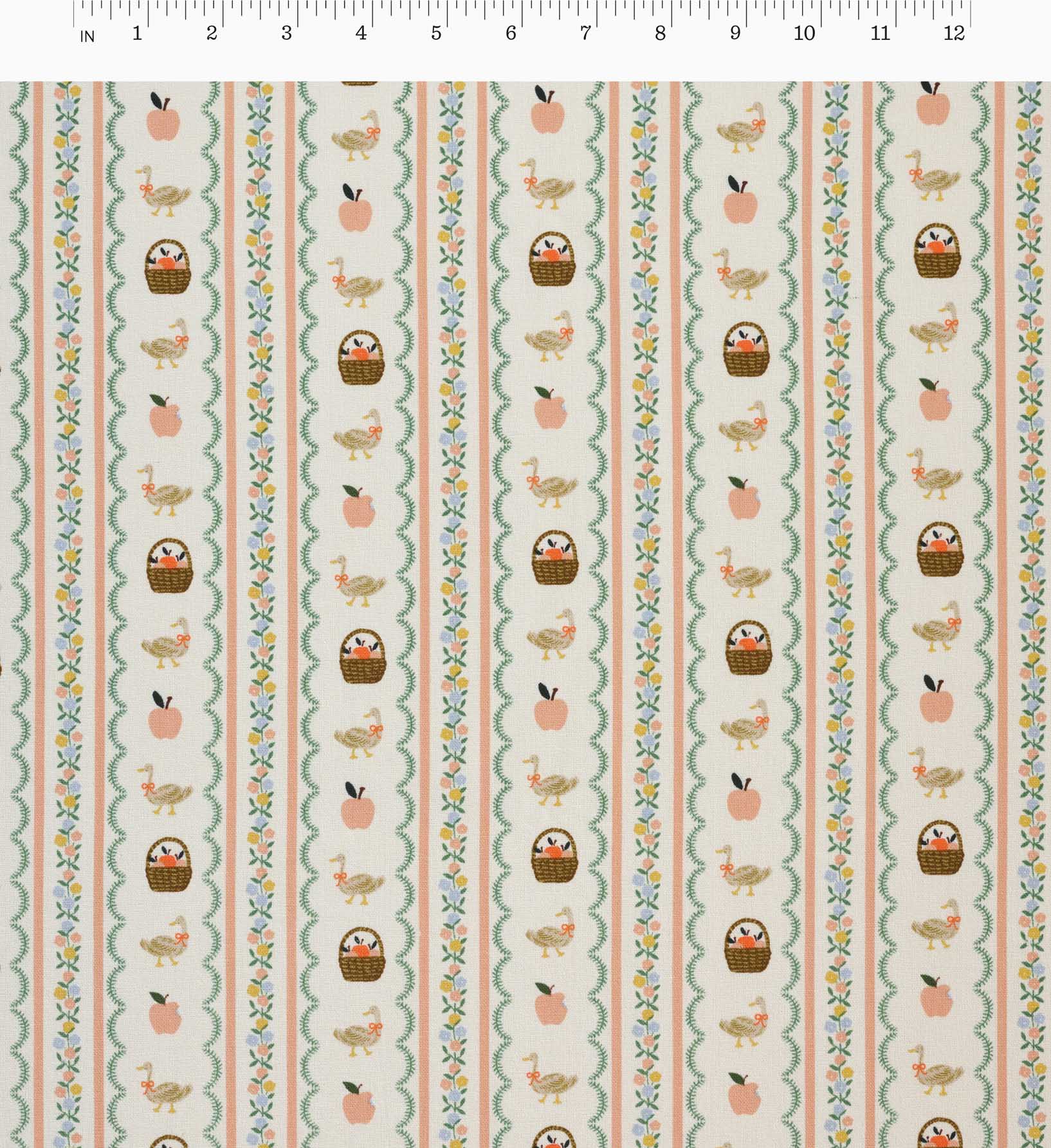 Farmhouse Stripe Canvas Fabric - Cream