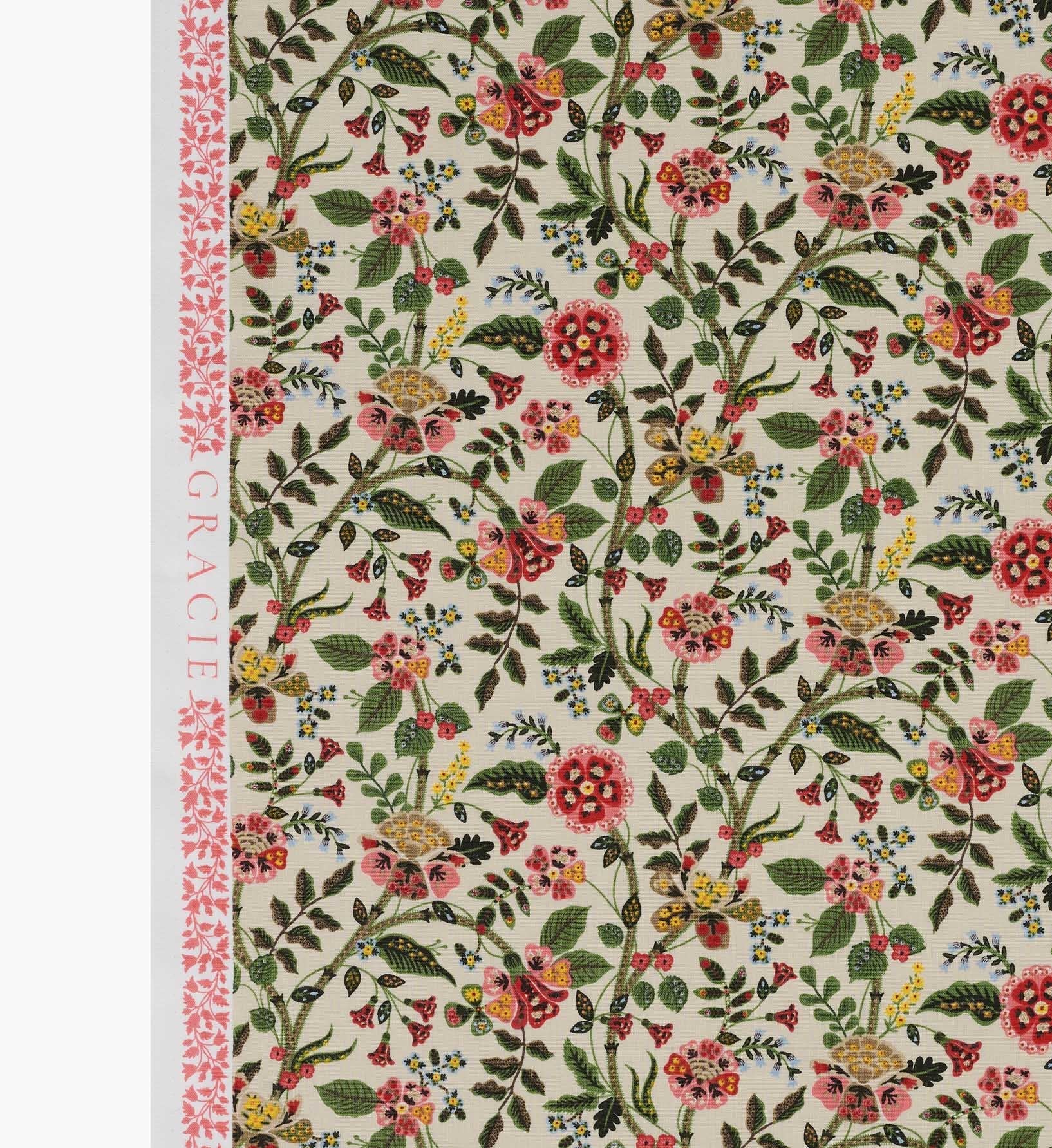 Gracie Cotton Fabric - Linen