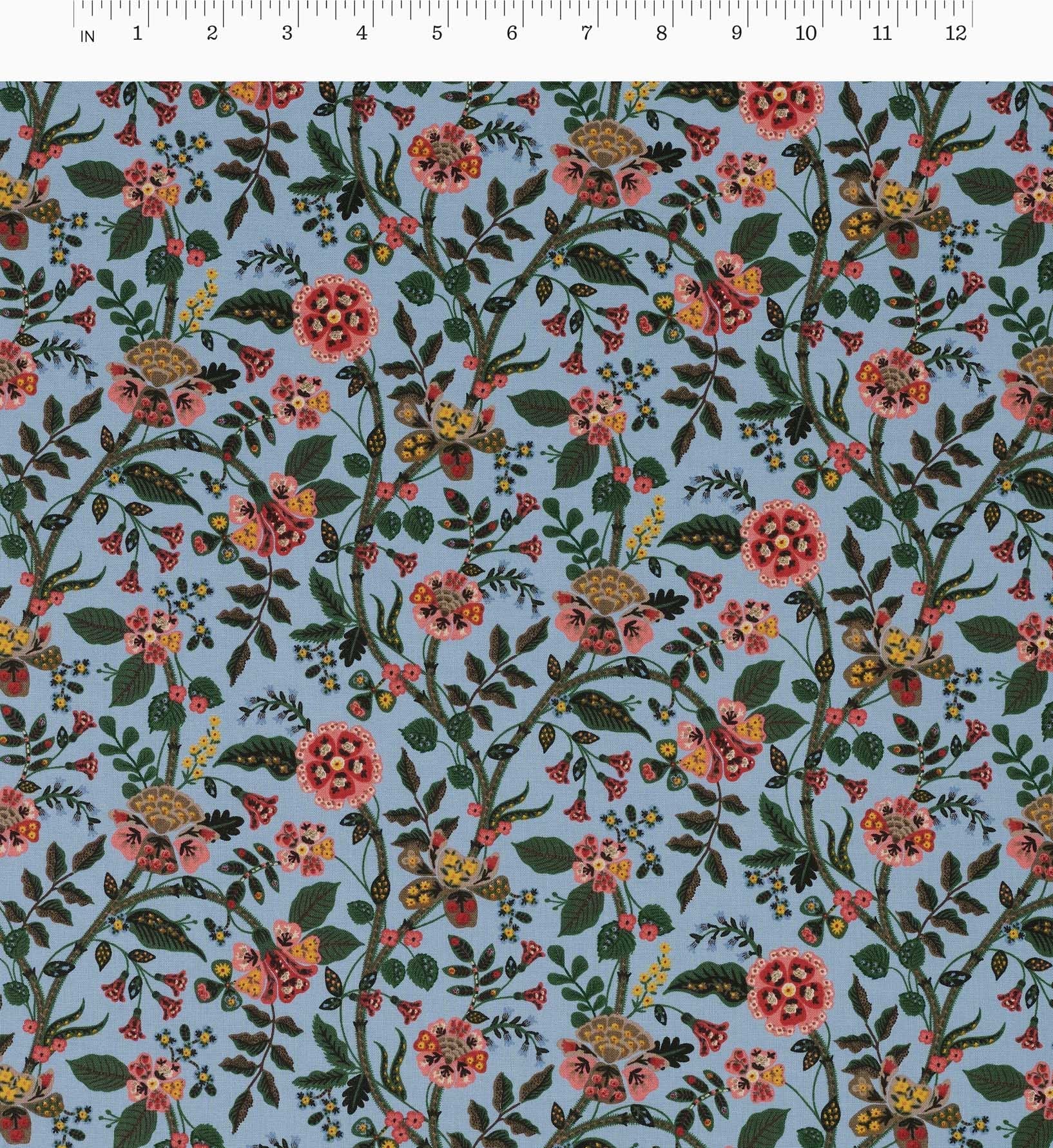 Gracie Cotton Fabric - Slate