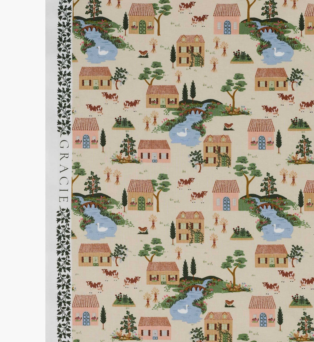 Cotswolds Cotton Fabric - Linen