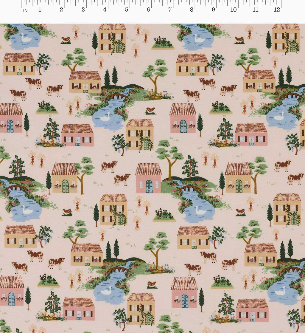 Cotswolds Cotton Fabric - Pink