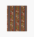 Floral Trellis Stripe Cotton Fabric - Clay