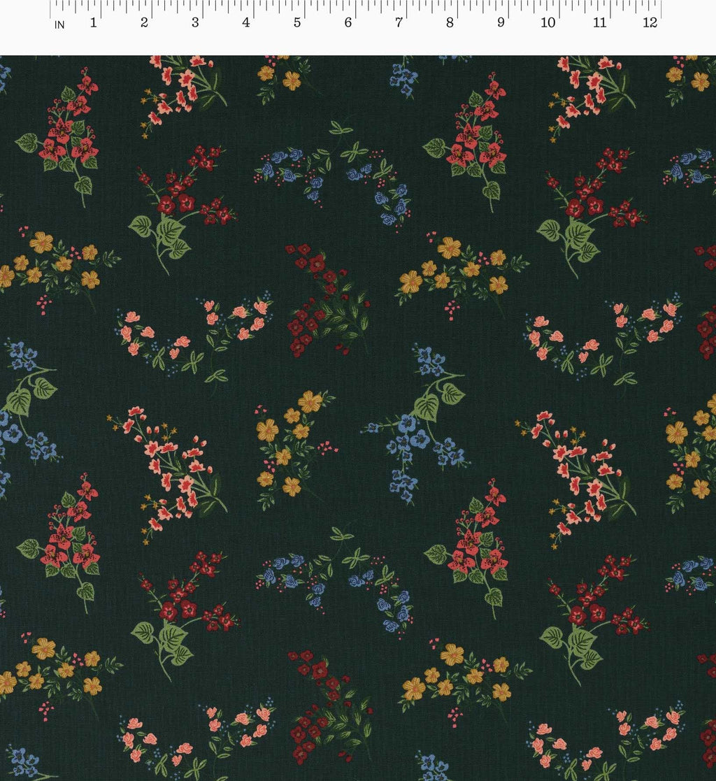 Amelia Cotton Fabric - Evergreen