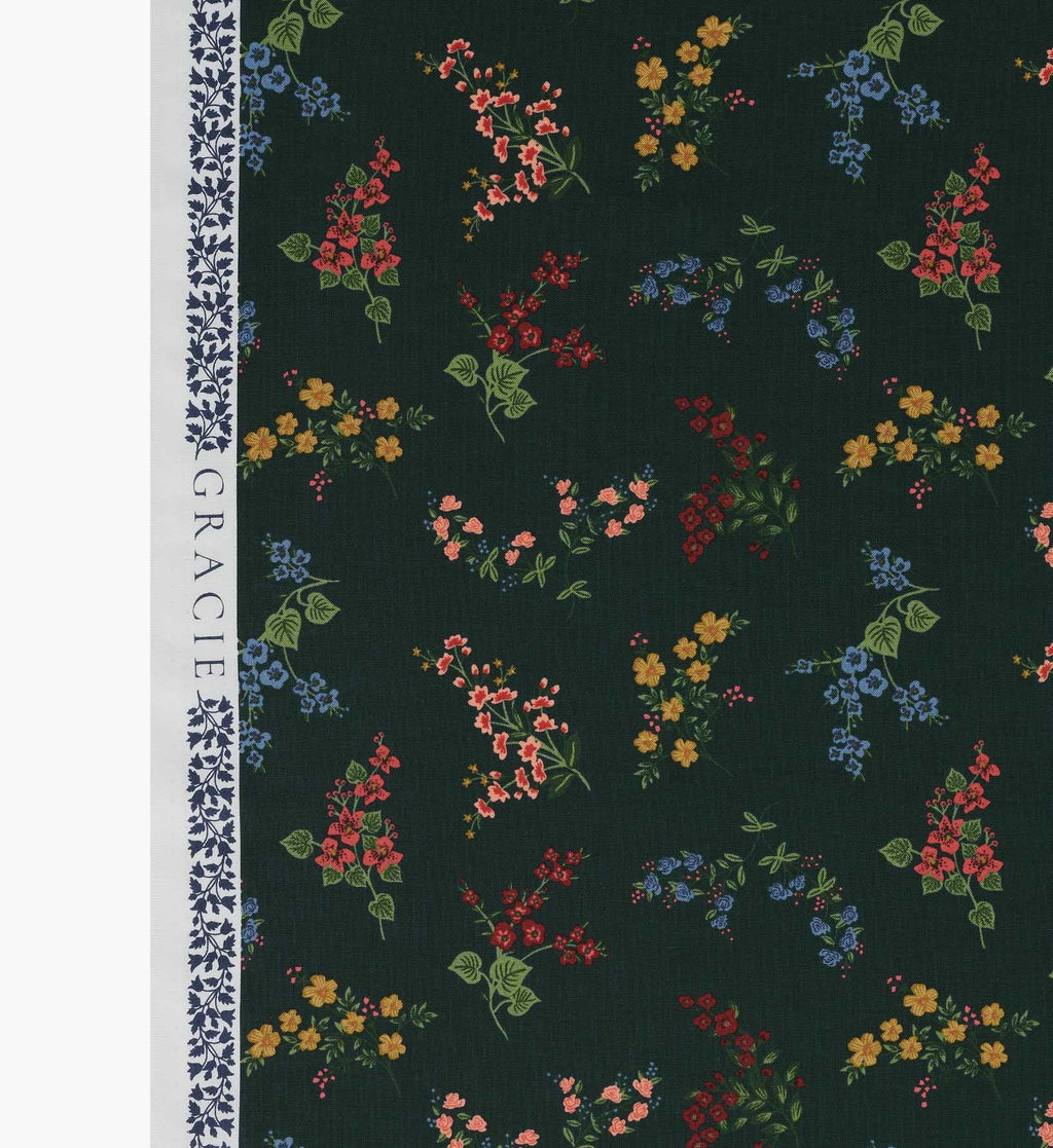 Amelia Cotton Fabric - Evergreen