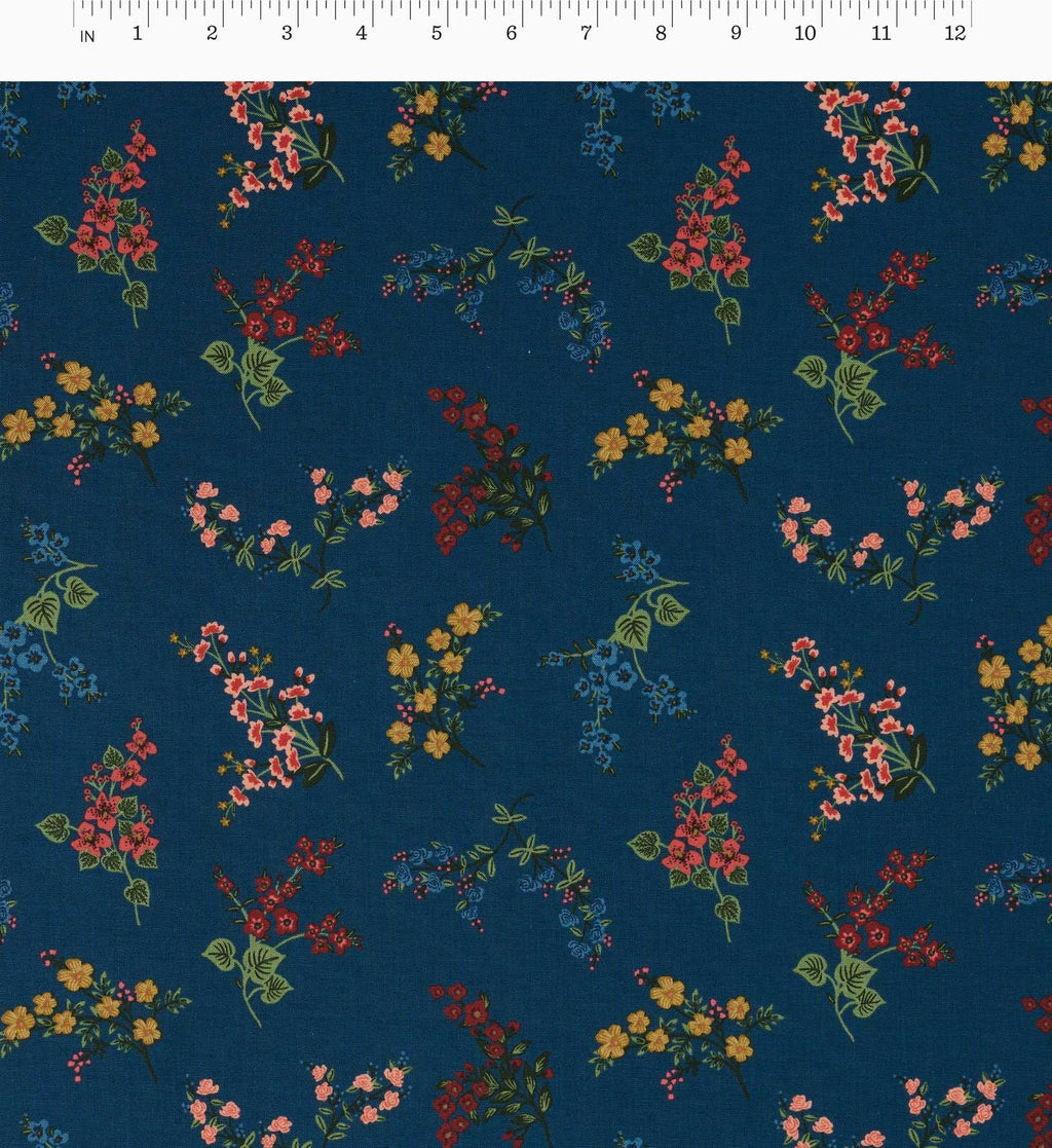 Amelia Cotton Fabric - Sapphire