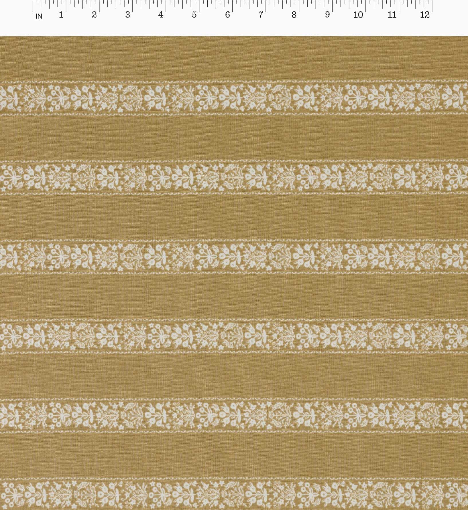 Estee Stripe Cotton Fabric - Orche