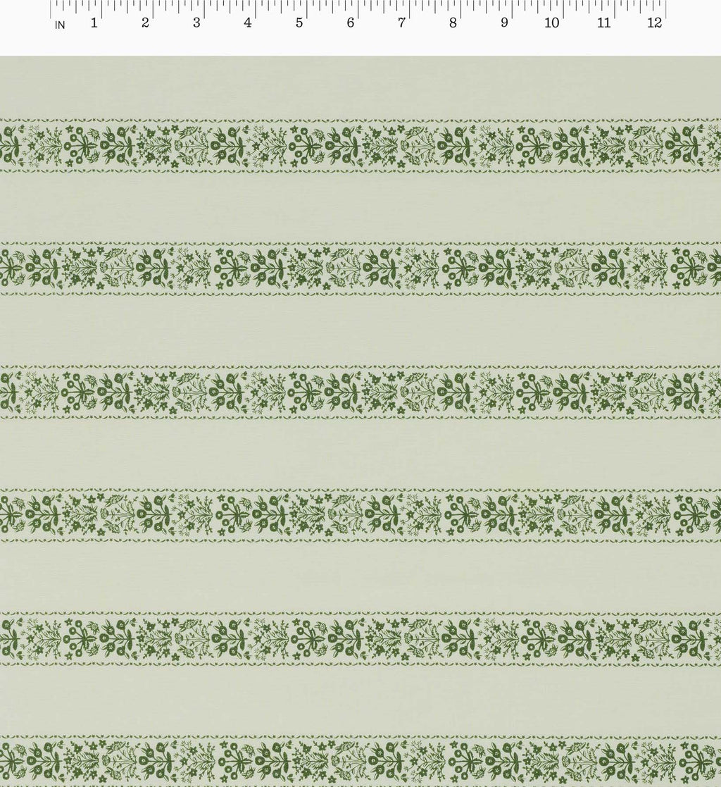 Estee Stripe Cotton Fabric - Cream
