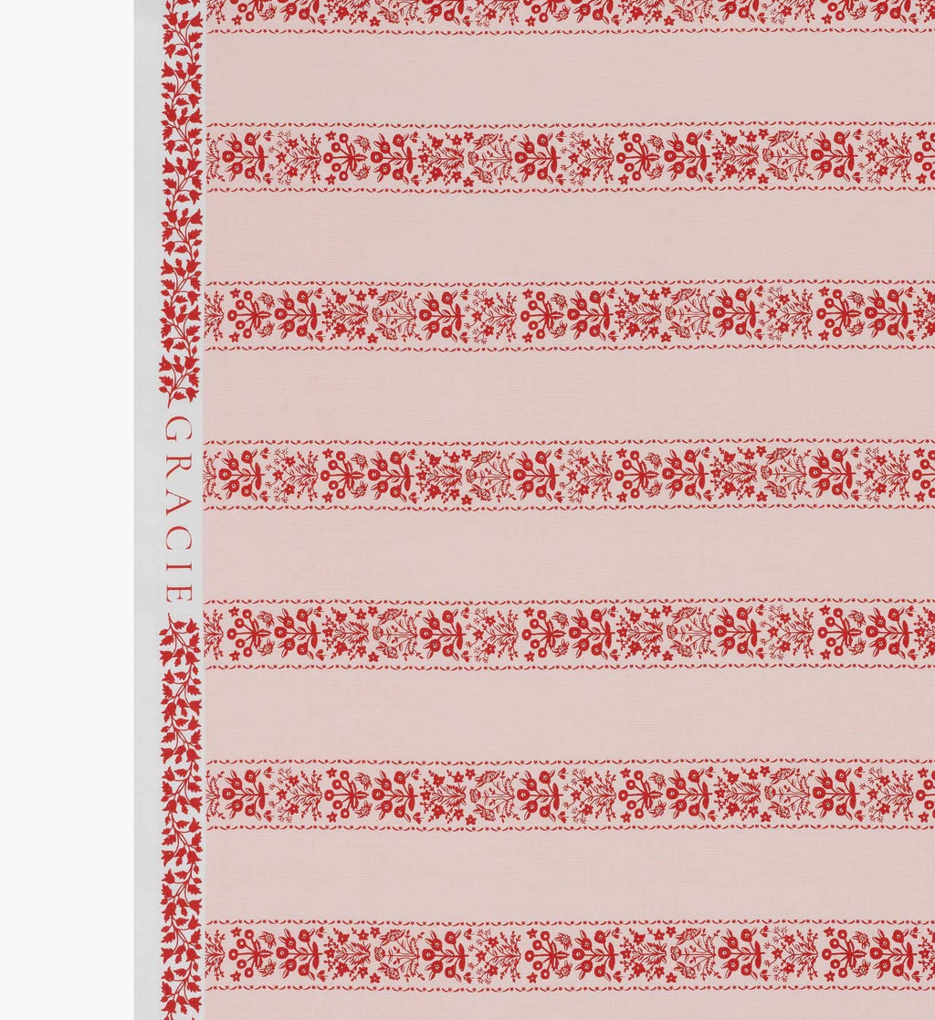 Estee Stripe Cotton Fabric - Pink