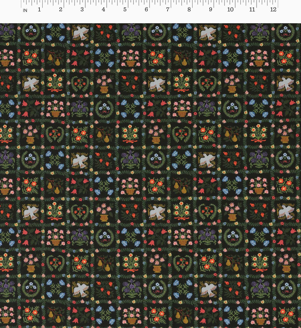 Helena Cotton Fabric - Black