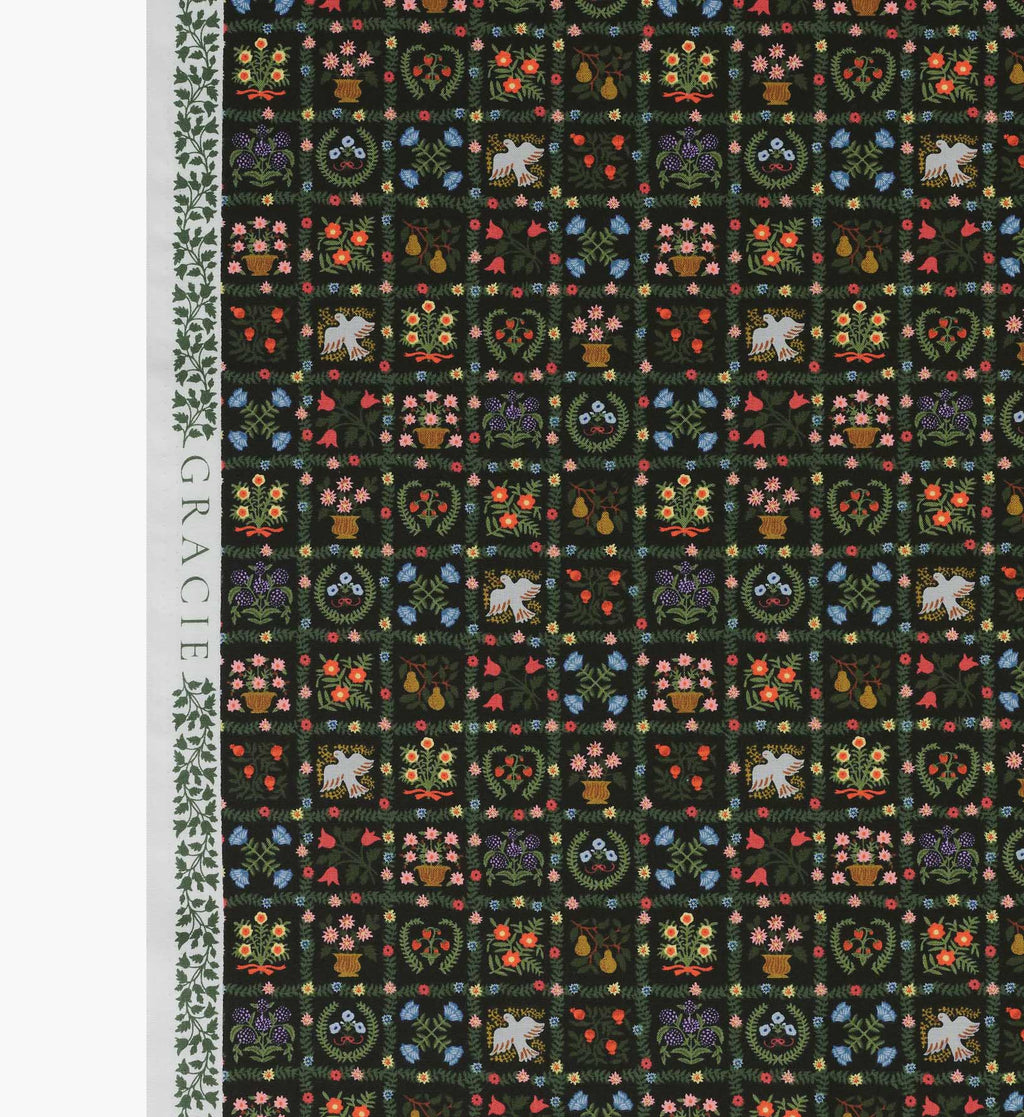 Helena Cotton Fabric - Black