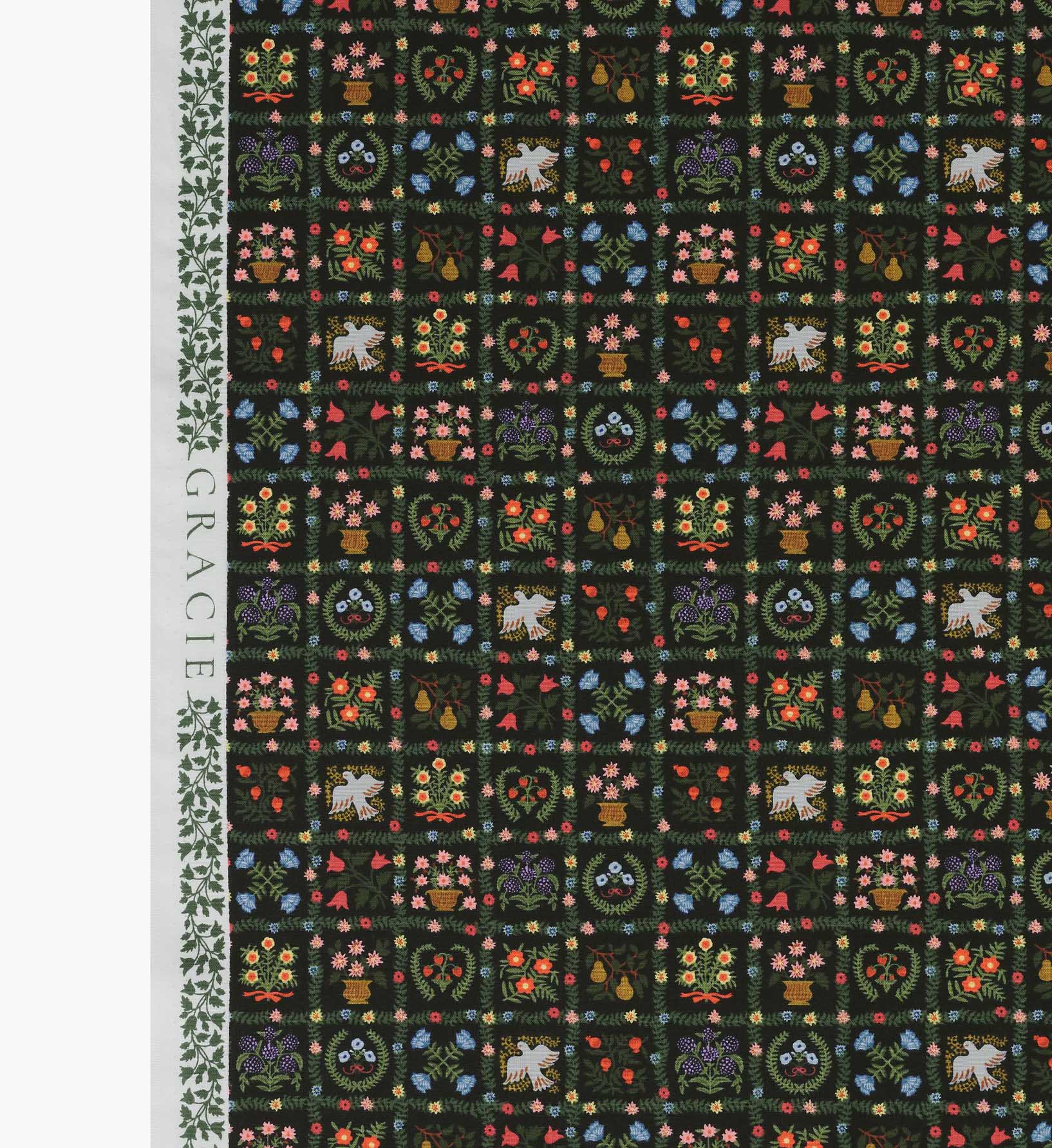 Helena Cotton Fabric - Black