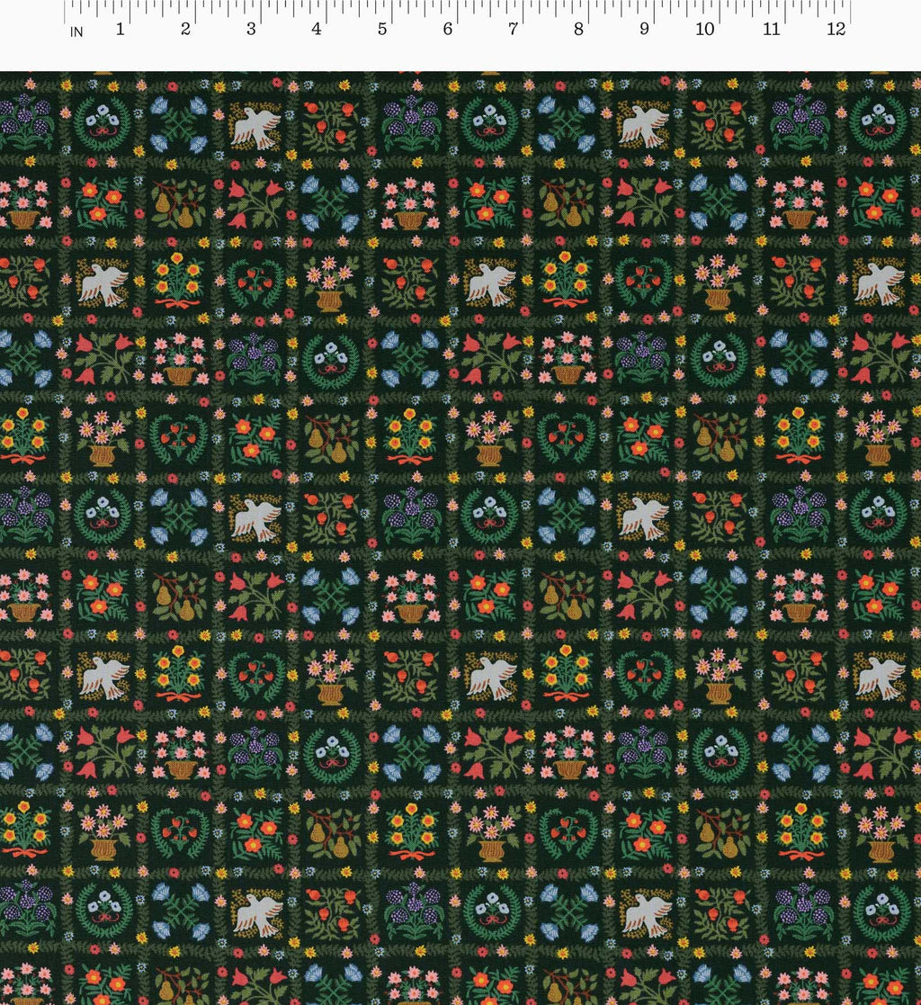 Helena Cotton Fabric - Evergreen