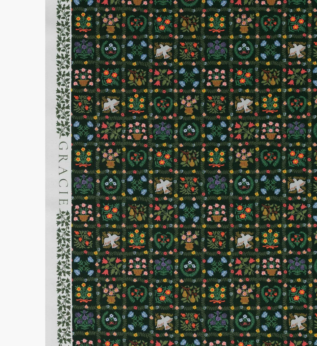 Helena Cotton Fabric - Evergreen