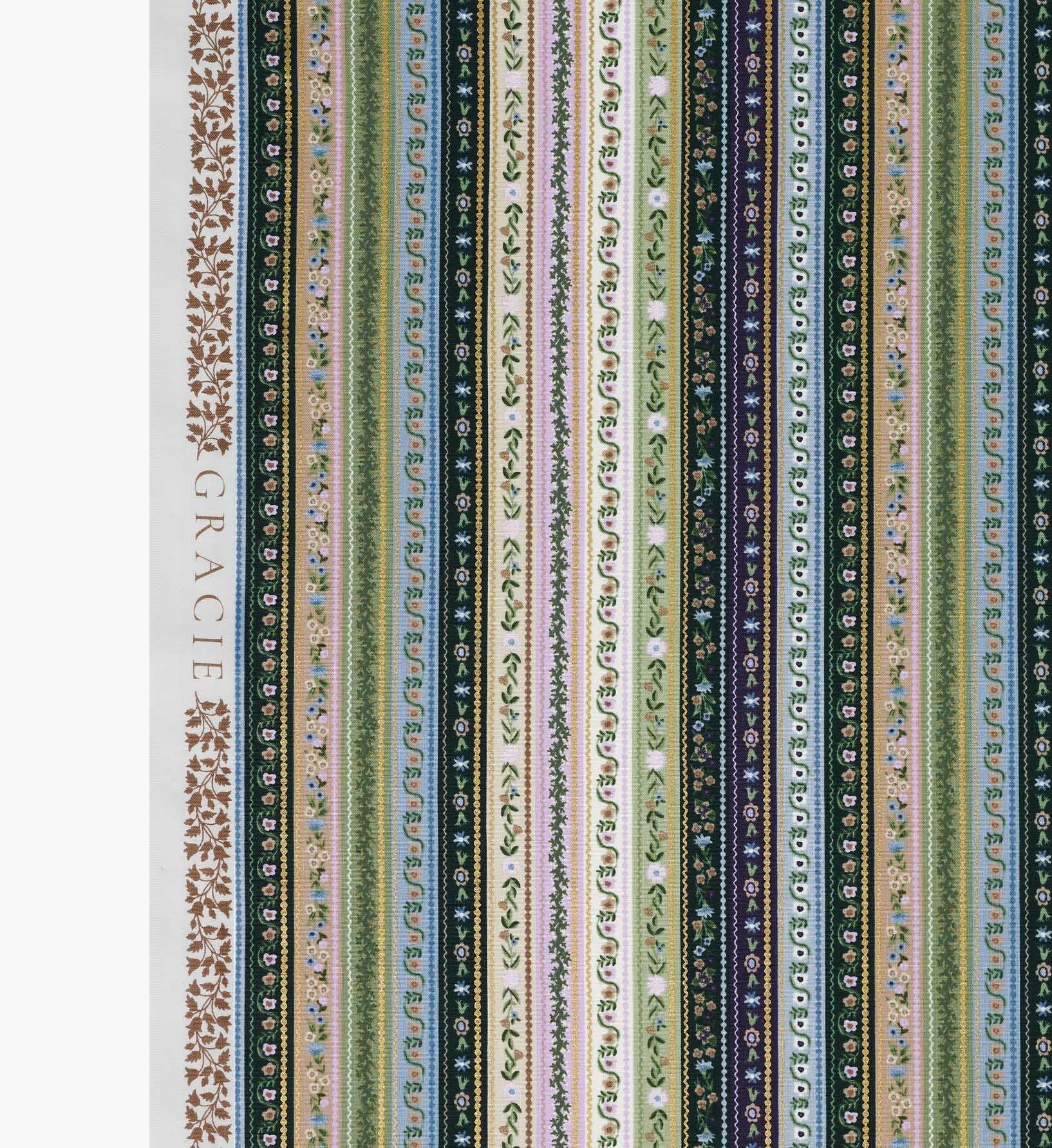 Gemma Cotton Metallic Fabric - Cool