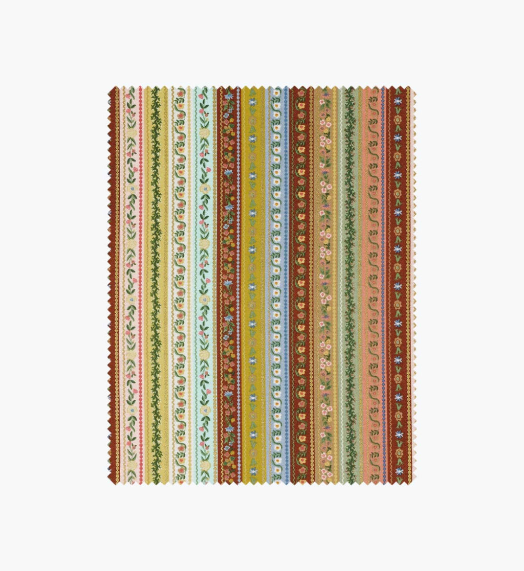 Gemma Cotton Metallic Fabric - Yellow
