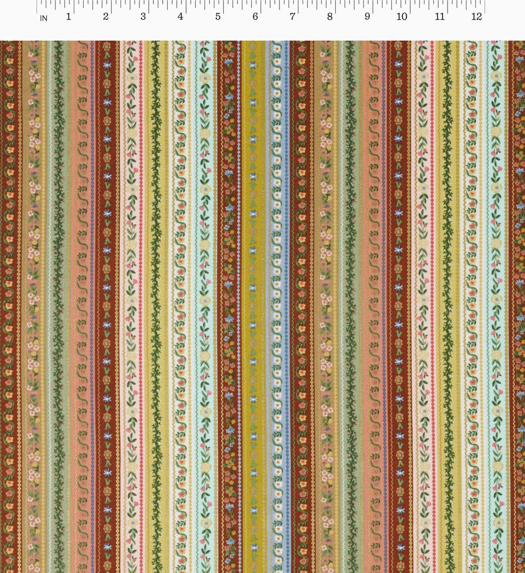 Gemma Cotton Metallic Fabric - Yellow