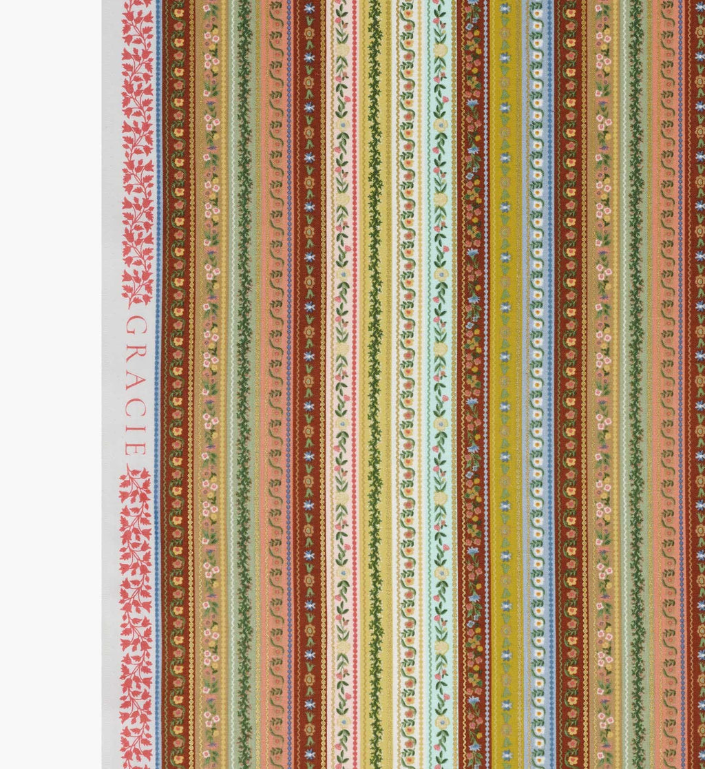 Gemma Cotton Metallic Fabric - Yellow