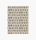 Cross Stitch Letters Cotton Fabric - Linen