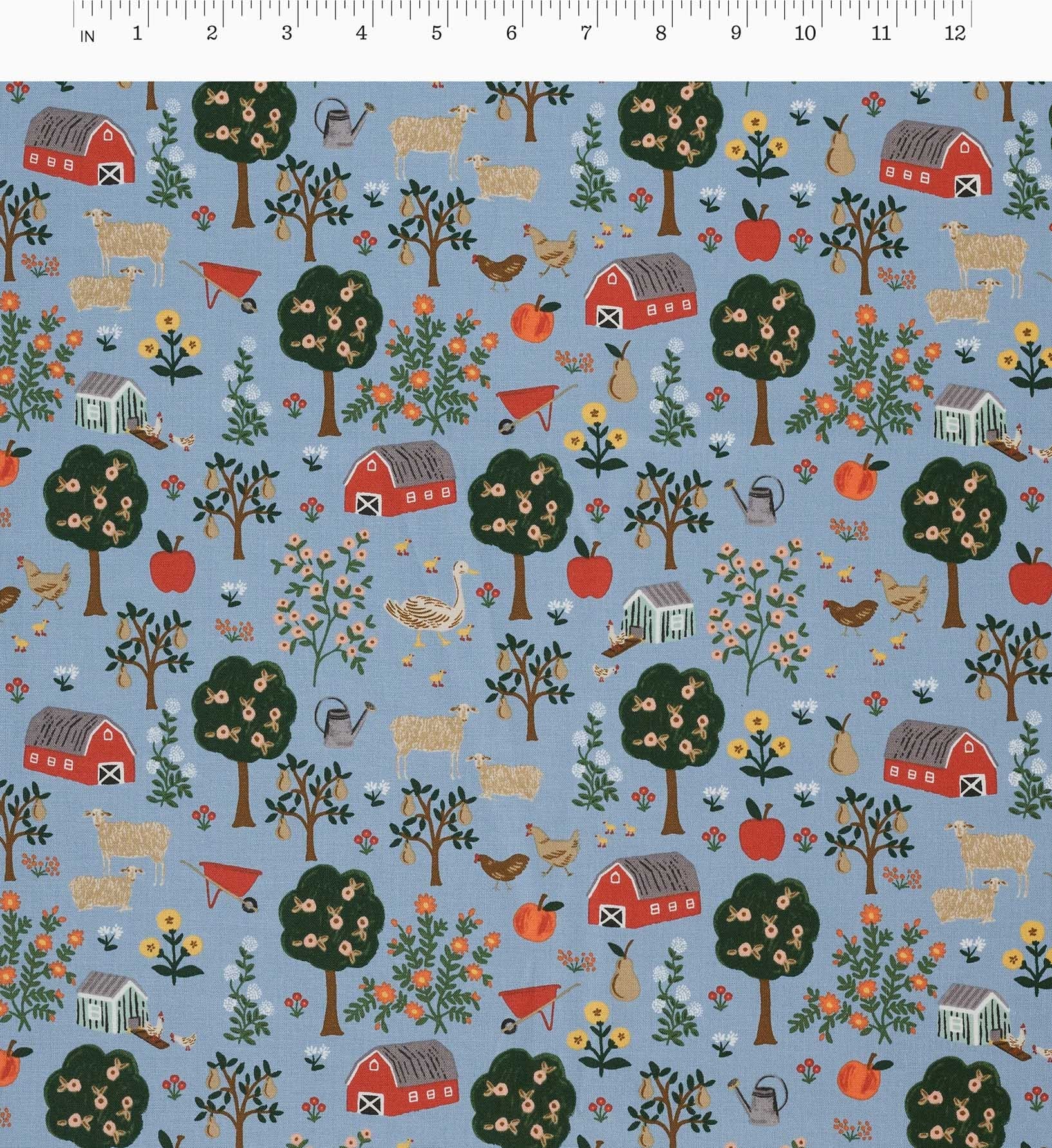 Farmhouse Cotton Fabric - Slate