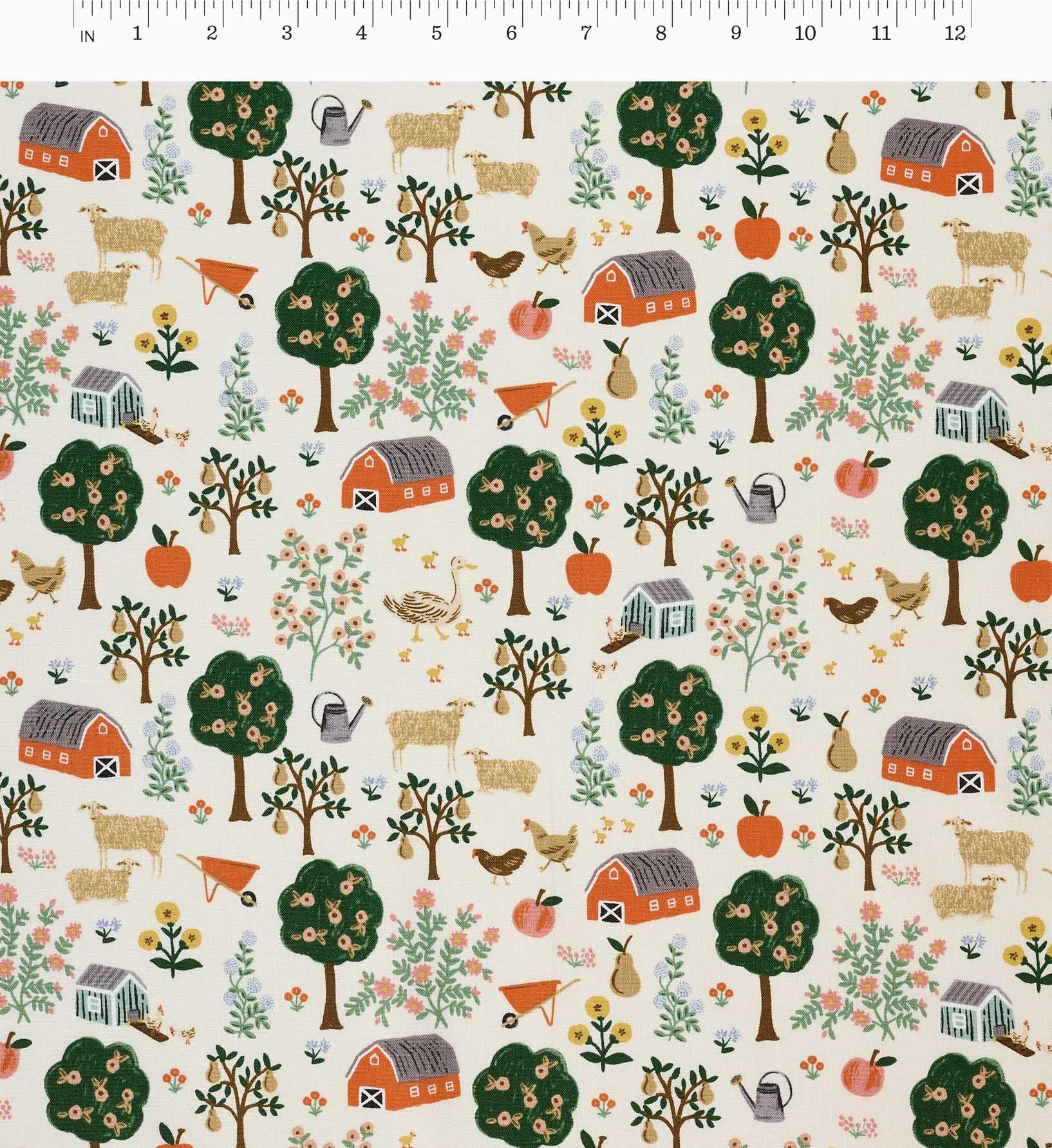 Farmhouse Cotton Fabric - Cream