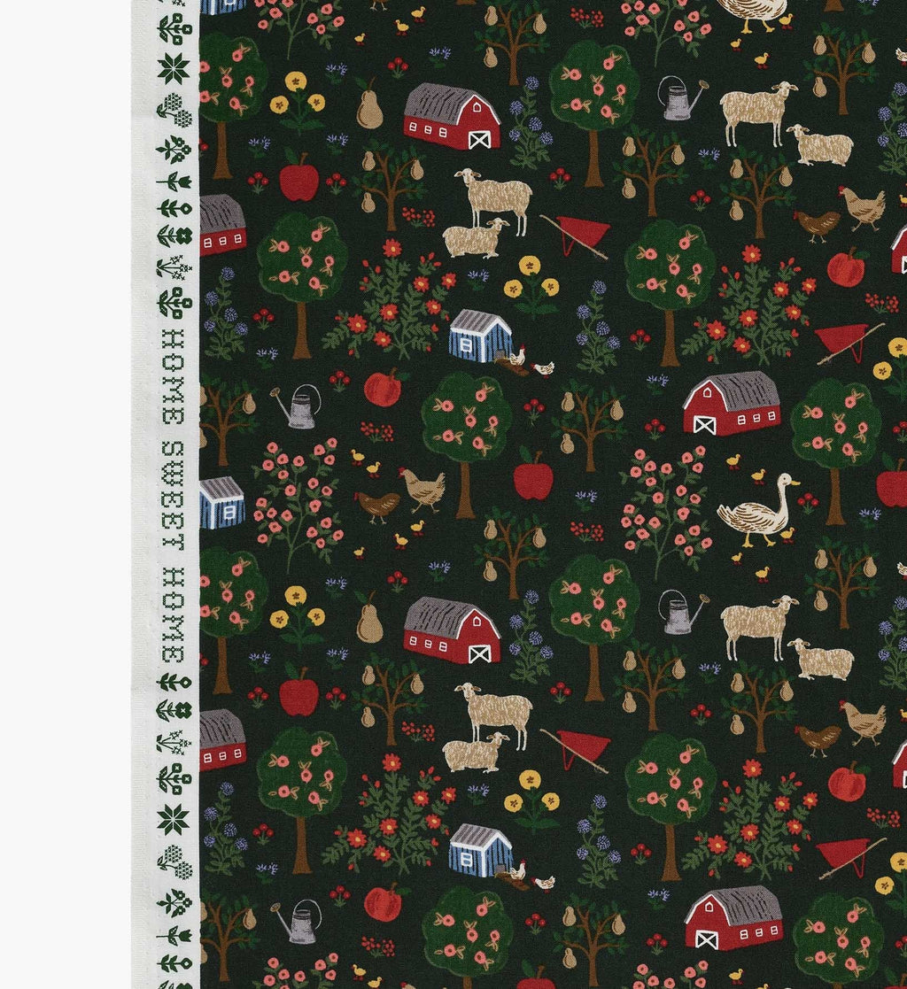 Farmhouse Cotton Fabric - Evergreen