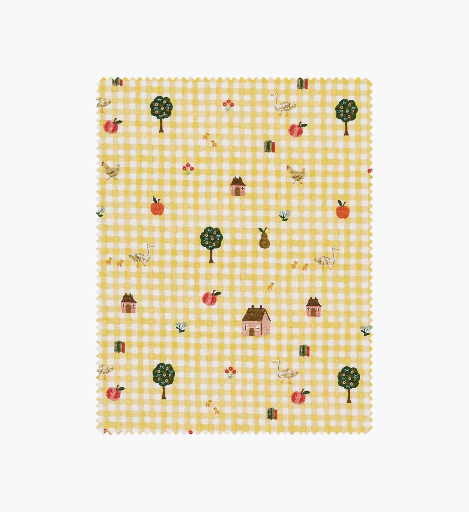 Farmhouse Gingham Cotton Fabric - Butter