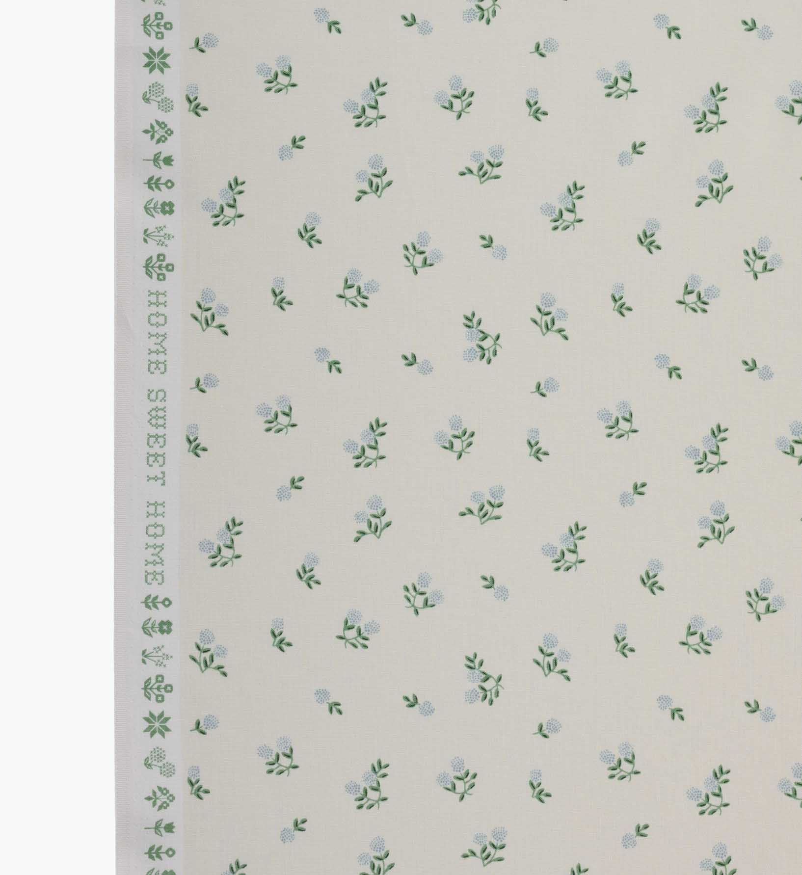 Ditsy Hydrangea Cotton Fabric - Cream