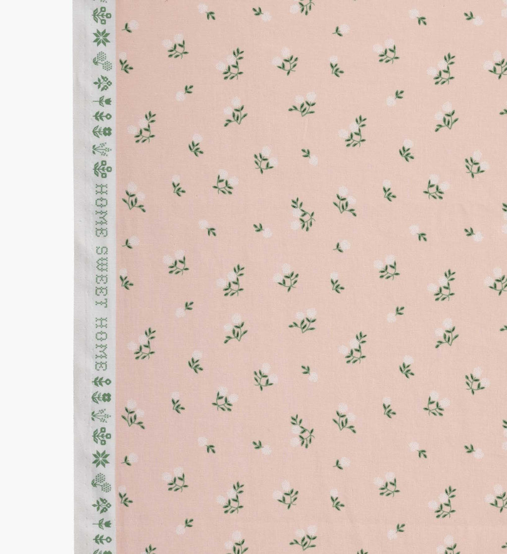 Ditsy Hydrangea Cotton Fabric - Pink