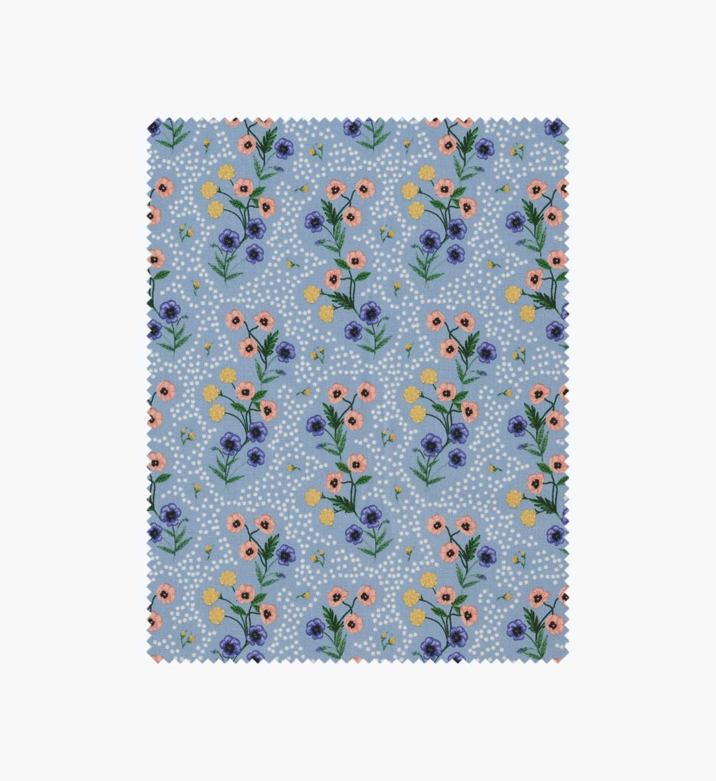 Poppy Cotton Fabric - Slate