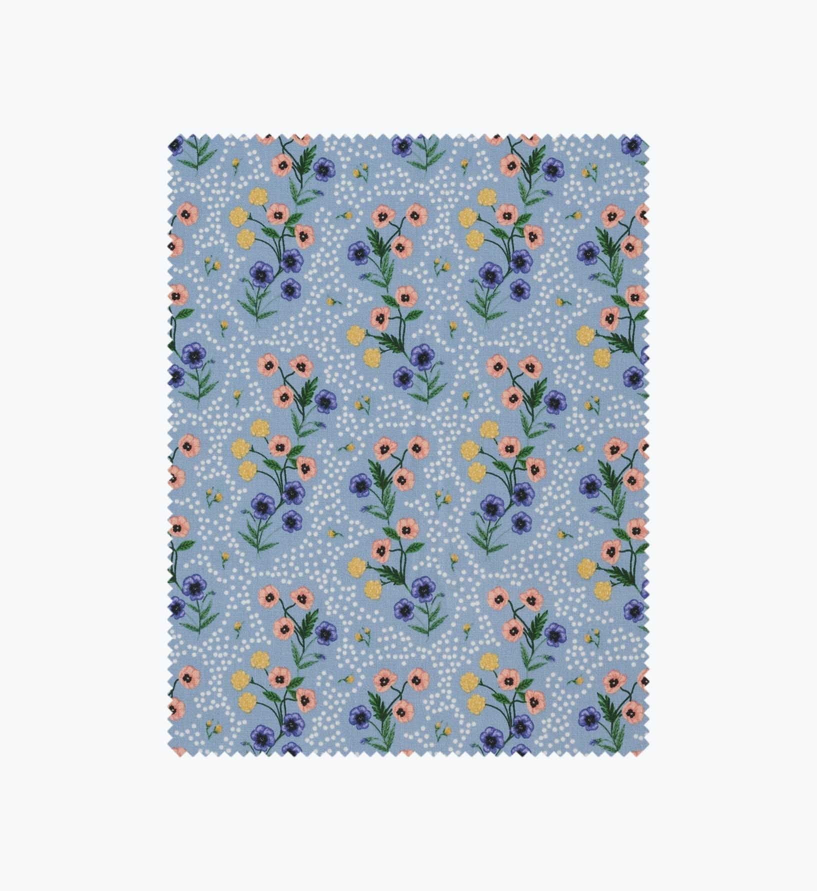 Poppy Cotton Fabric - Slate
