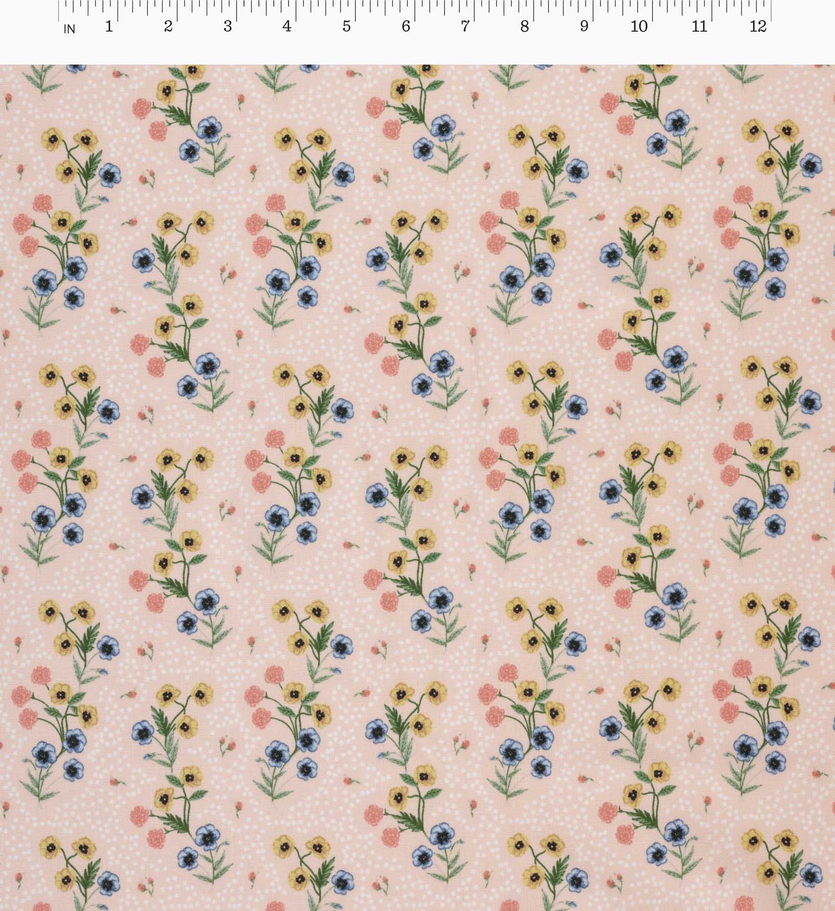 Poppy Cotton Fabric - Pink