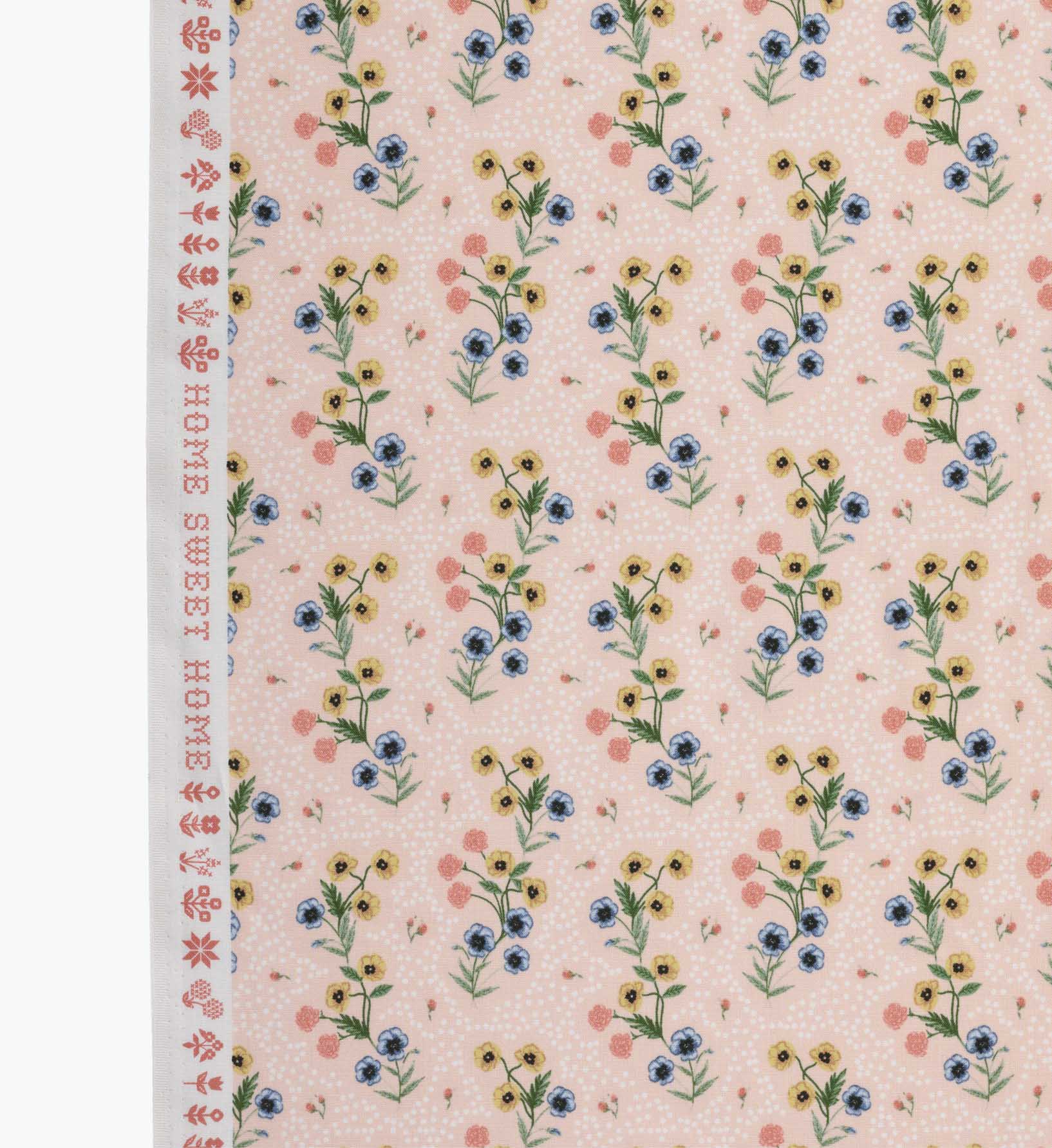 Poppy Cotton Fabric - Pink