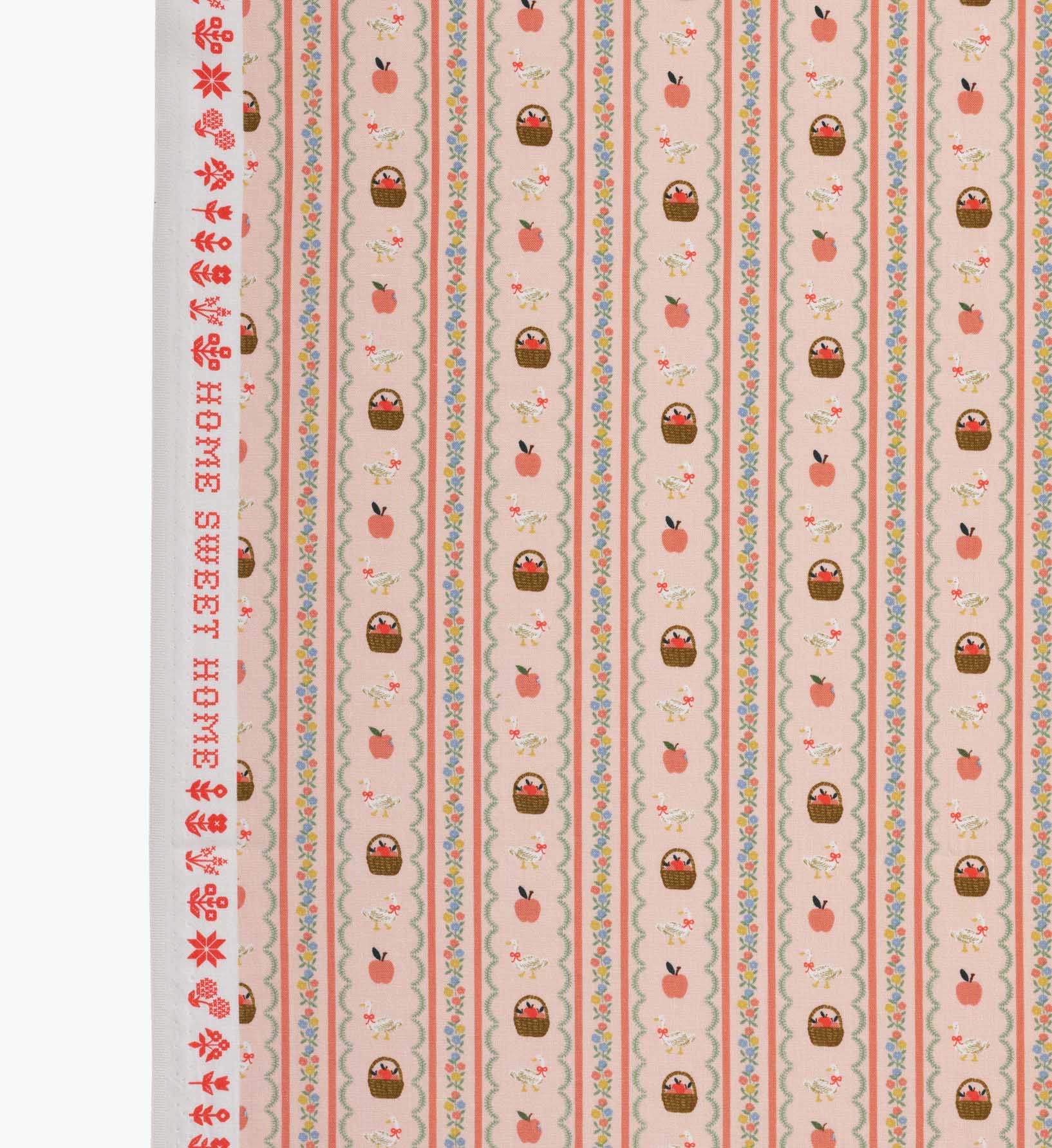 Farmhouse Stripe Cotton Fabric - Pink